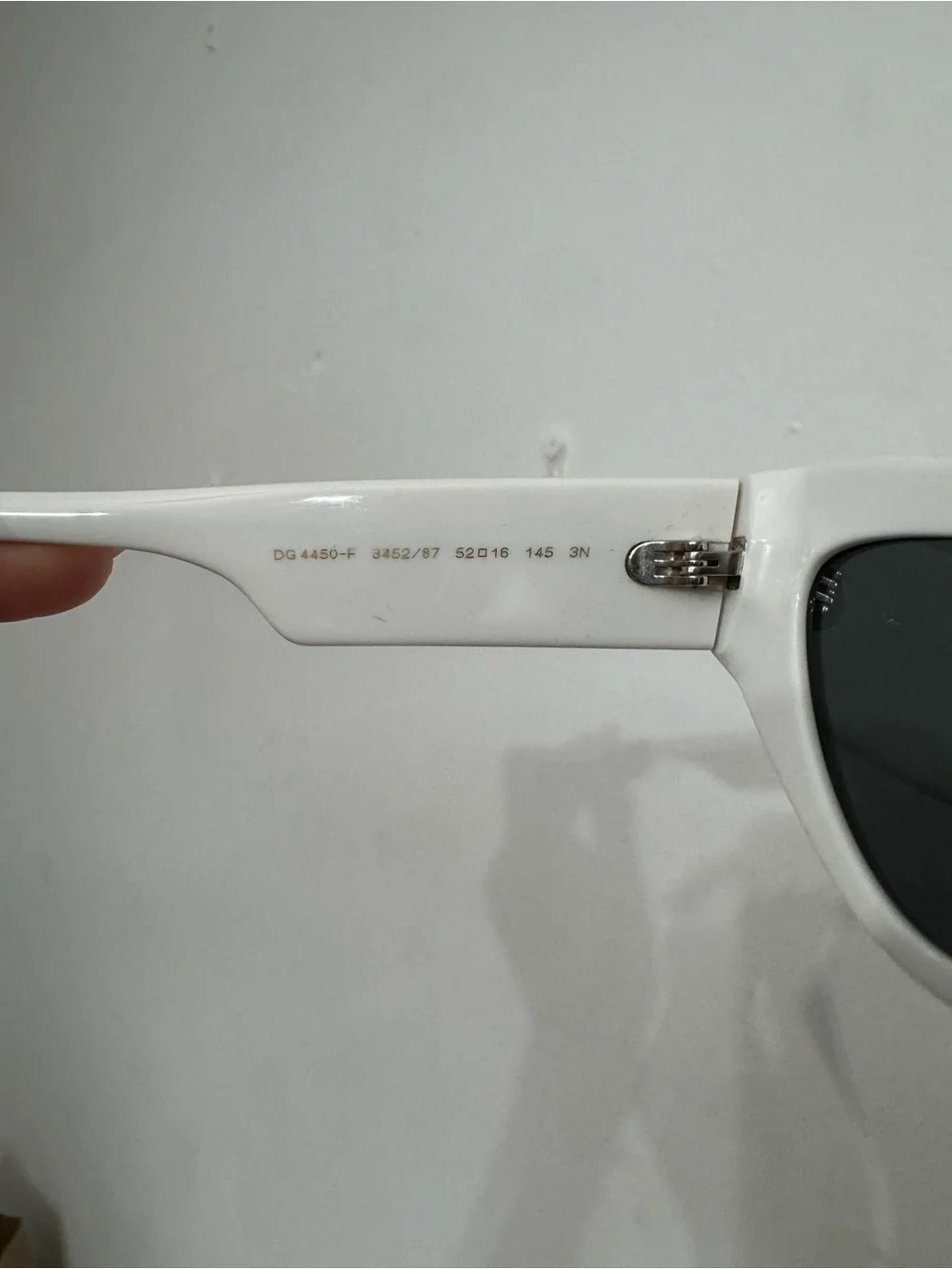 Dolce & Gabbana White Cat-Eye Sunglasses with Black Lenses